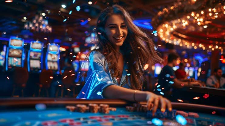Tampilan layar SA Gaming dengan dealer langsung, area taruhan, dan chat pemain